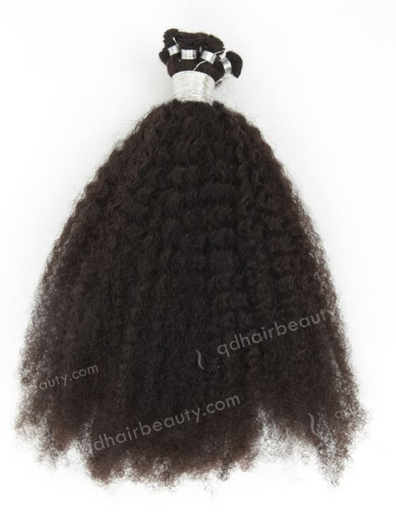In Stock Brazilian Virgin Hair 18" Afro Curl Natural Color Hand-tied Weft SHW-027